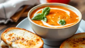 tomato soup and grilled cheese